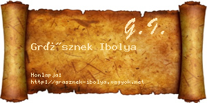Grásznek Ibolya névjegykártya